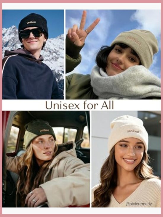 Mulberry Silk Lined Beanie, Winter Hats for Women Men Unisex, Soft Warm Knitted